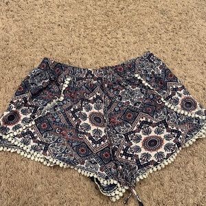 Loose Patterned Sleep Shorts